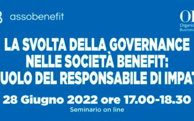 Webinar | Il ruolo del responsabile d’impatto nelle società benefit